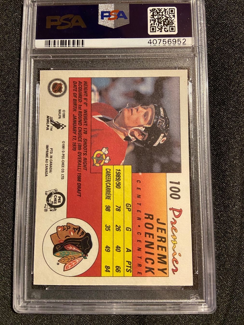 NHL Sammelbilder & Trading cards: NHL OPC Jeremy Roenick , PSA 10 – Gebraucht aus Mettmenstetten von Pimplzwrg 1