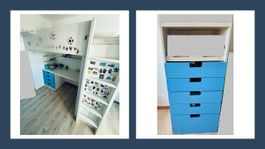 IKEA Hochbett-Komplettset (Schreibtisch, Regal, Kommode +++)