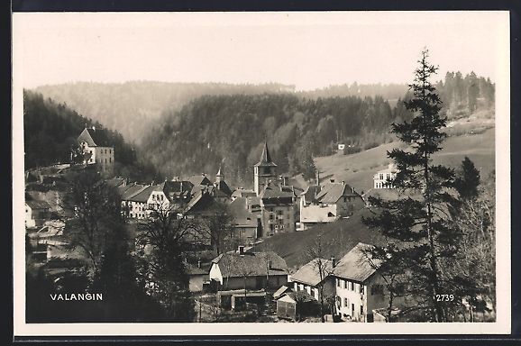 Cartoline postali: AK Valangin, Teilansicht der Ortschaft – Usato da Berlin venduto da bartko-reher