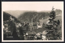 AK Valangin, Teilansicht der Ortschaft