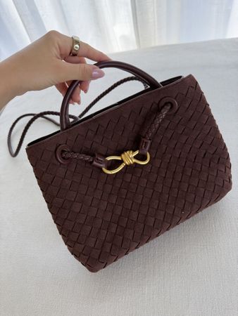 Brand new handbag brown suede effect similar to bottega