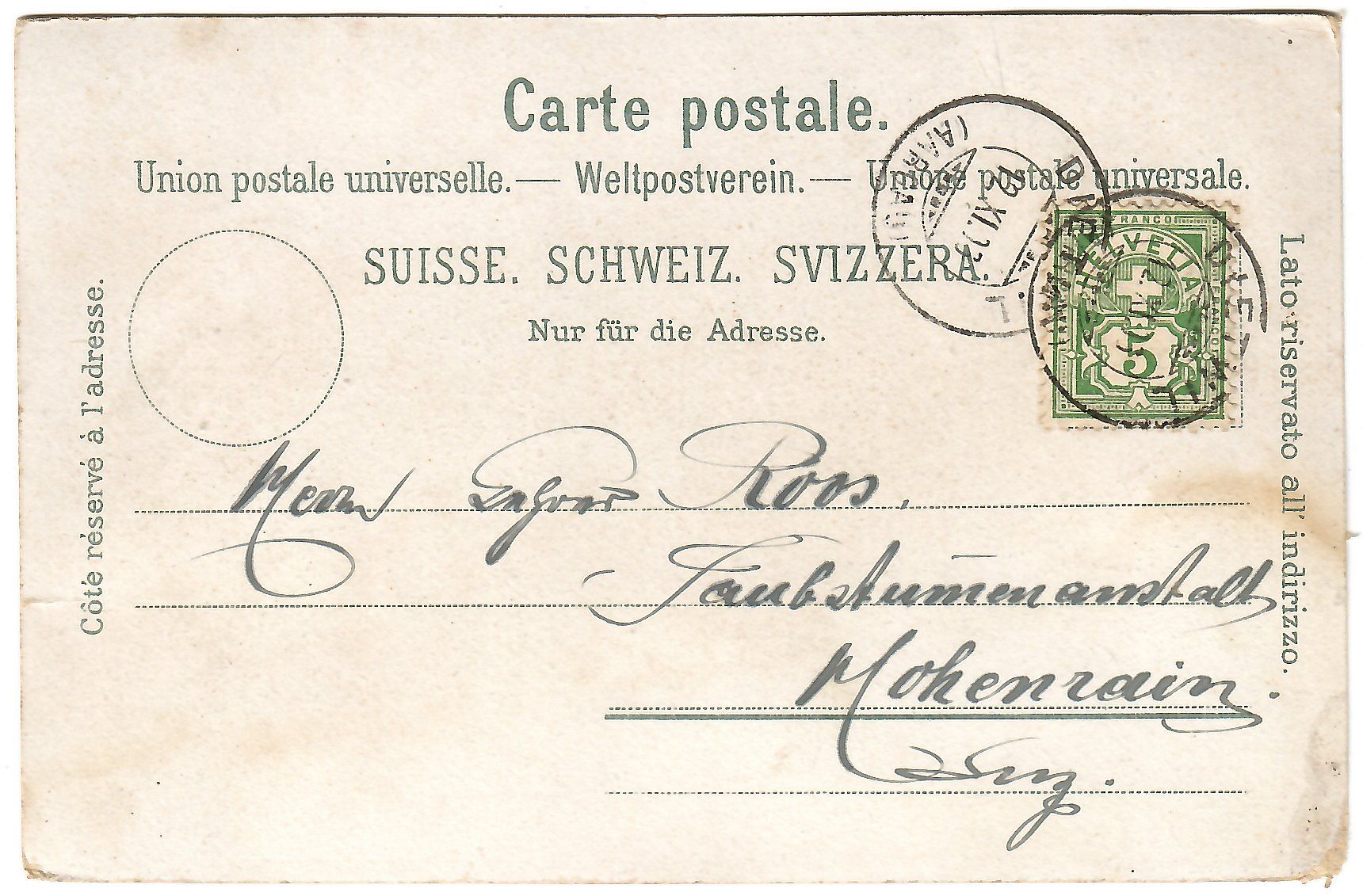 Cartoline postali: 5-Bild Lithokarte   'Gruss aus Dietwil' – Usato da Kerns venduto da etma3 1