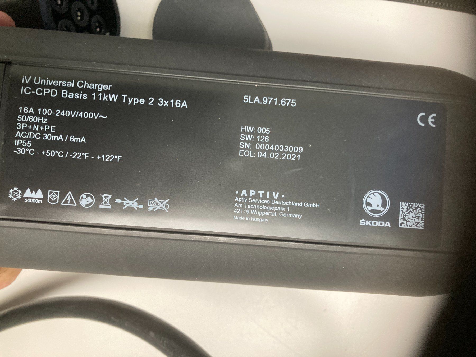 Cavi: ŠKODA iV E-Auto Ladekabel und Stecker Type2 – Usato da Cham venduto da WB2223 5