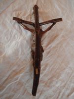 sehr selten; alte Wachsfigur "Jesus am Kreuz" Handarbeit