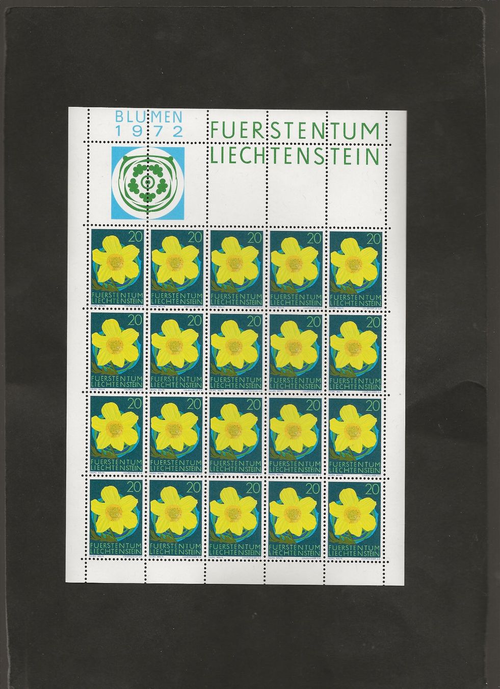 Tutti i francobolli: Bogen Serie Blumen 1972 Liechtenstein postfrisch – Usato da Au ZH venduto da xelagreb01 1