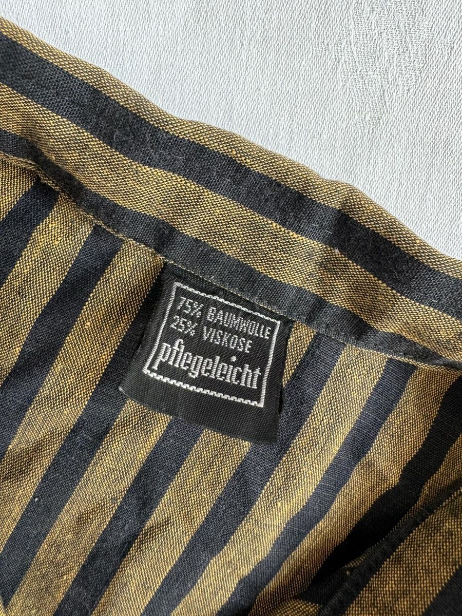 Camicie: Gestreiftes Herrenhemd Gr. Lschwarz gold – Usato da lommis venduto da inf_thv8 8