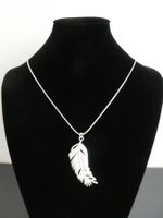 Schlangenkette mit Anhänger, Feder / NEU