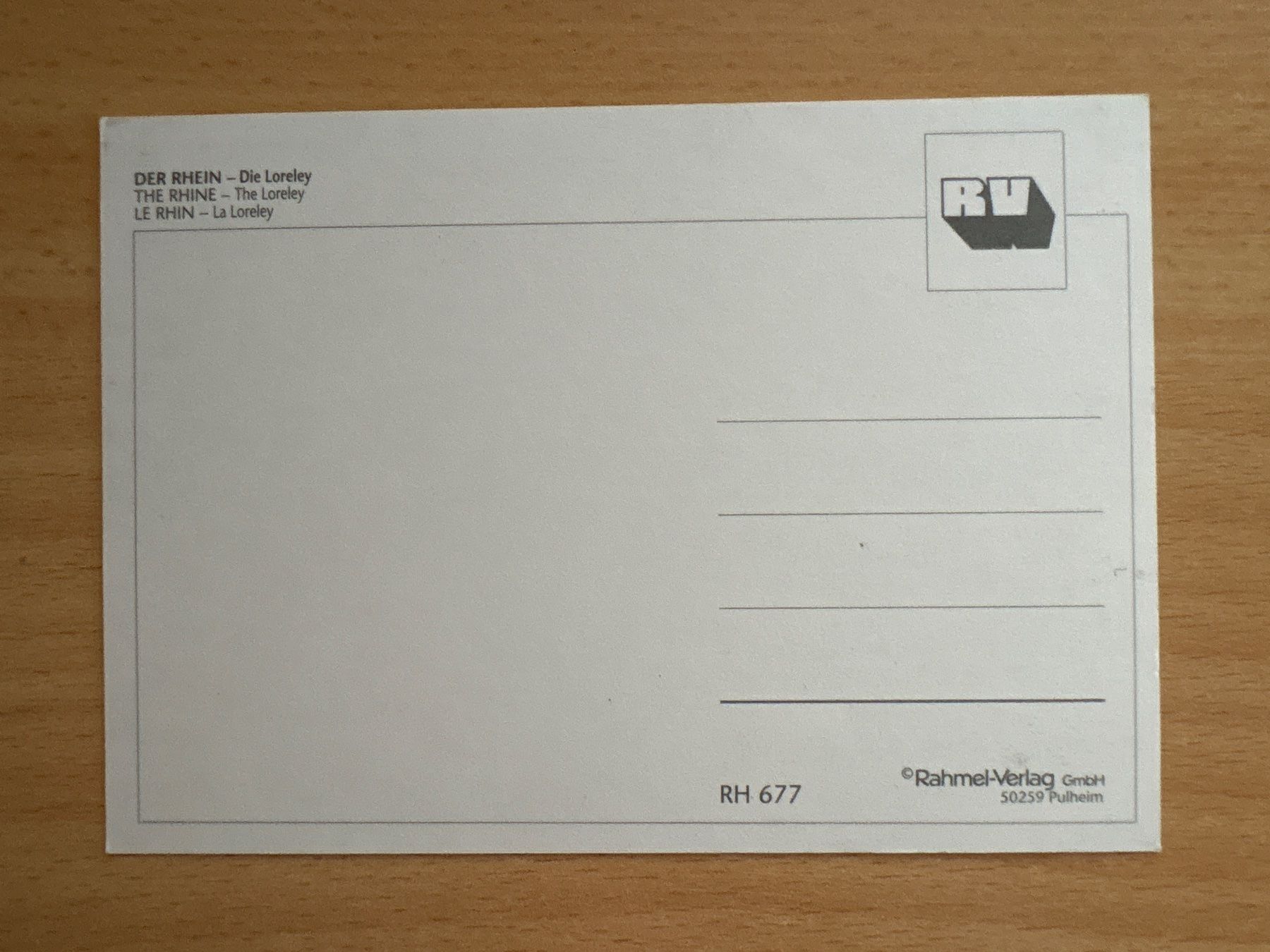 Cartes postales: Ansichtskarte Rhein Loreley Rahmel-Verlag – D'occasion à Ibach par lisch3 1
