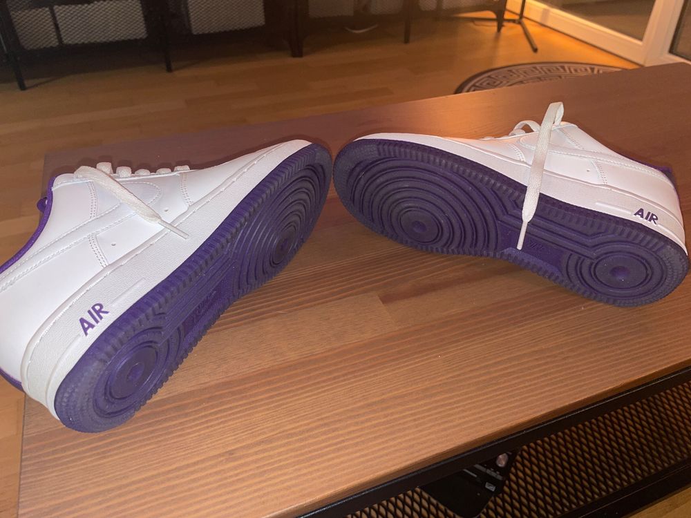 nike air force lila gelb