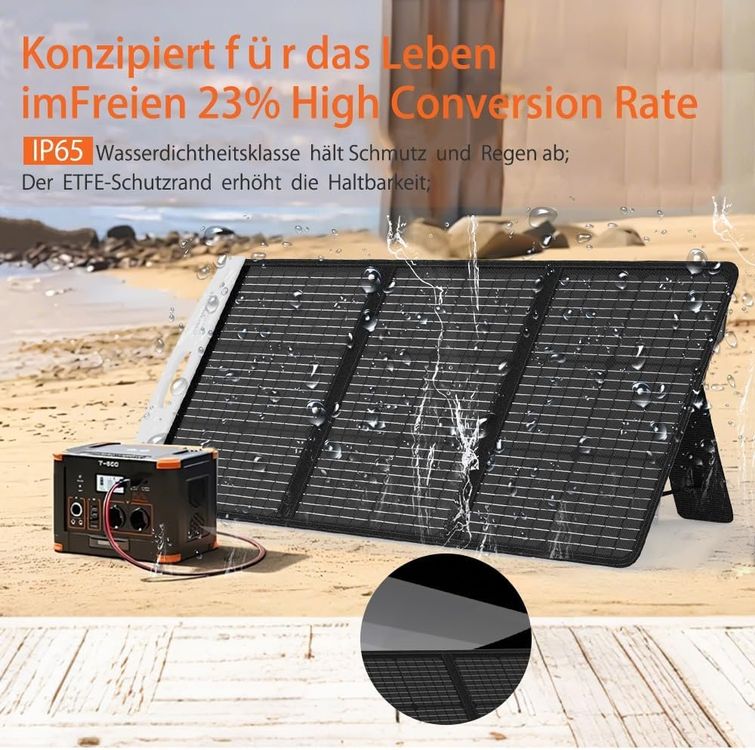 Dispositivi a energia solare: Faltbares Solarpanel 100 W – ETFE IP65 MC4 Camping Adapter – Nuovo e nell'imballaggio originale da Hundwil venduto da pac_6jh8 7