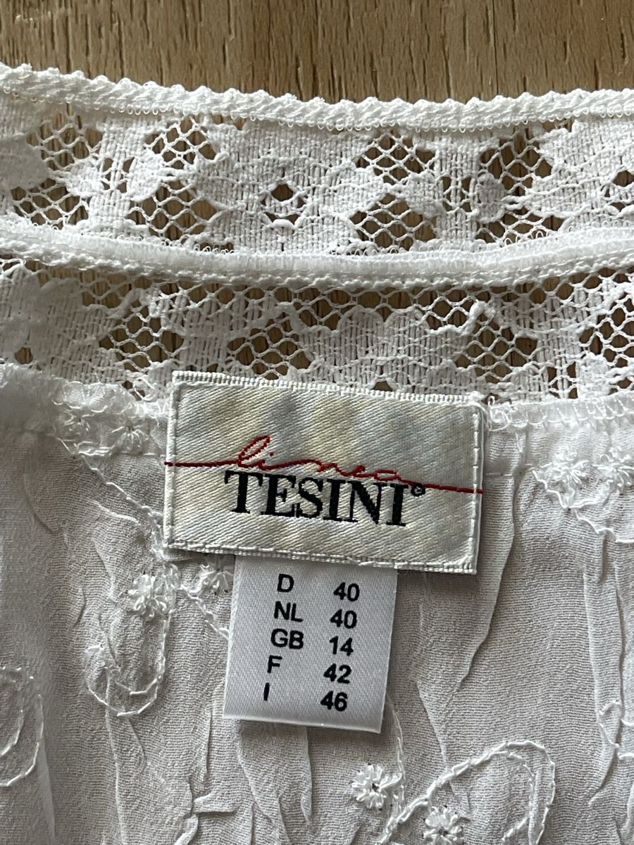 Tuniche: Blouse blanche dentelle Lino Tesini taille 40 NEUVE  – Nuovo (secondo la descrizione) da Kloten venduto da Vermicelles 6