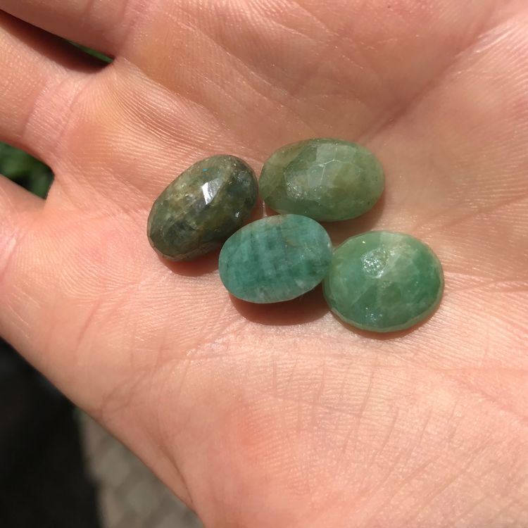 ab 1.- 4x Smaragde aus Sambia 38.5 Karat (Neu (gemäss Beschreibung)) in ...