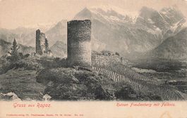 Gruss aus Ragaz Ruinen freudenberg mit falknis