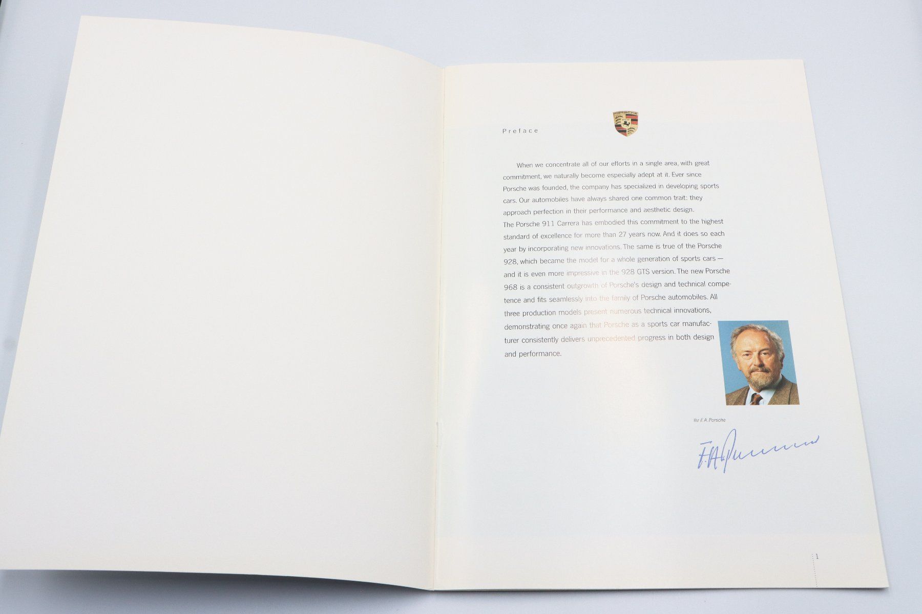 Porsche Dokumente: Porsche Modellprogramm 1992 Prospekt + Datenblatt – Gebraucht aus Bühl b.Aarberg von Collectorpassions 2