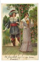 Behüt Dich Gott - Liebespaar - tolle Präge-Litho - 1906