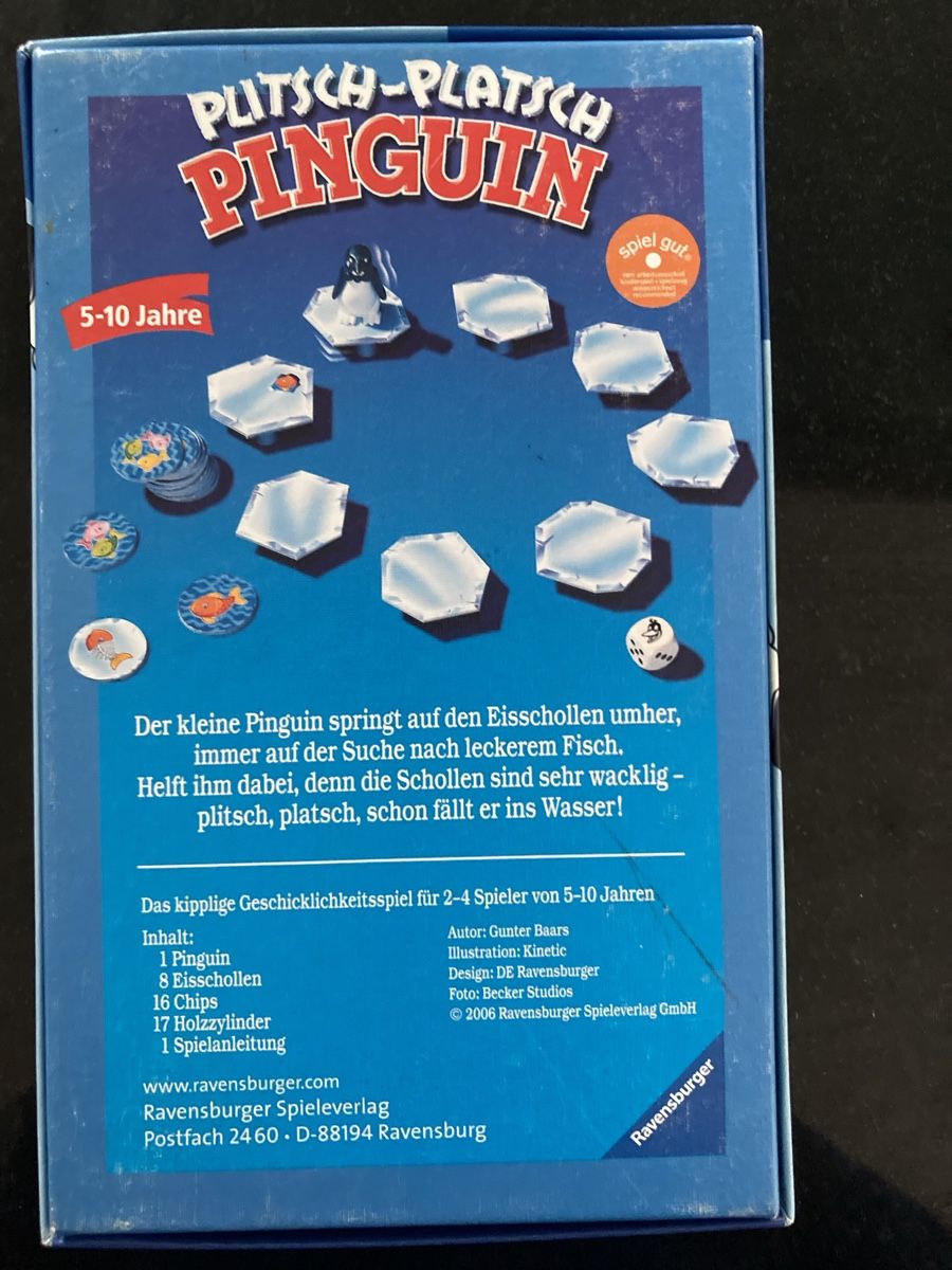 Ravensburger Giochi: Plitsch -Platsch Pinguin – Usato da Röschenz venduto da rah_8hkj 1