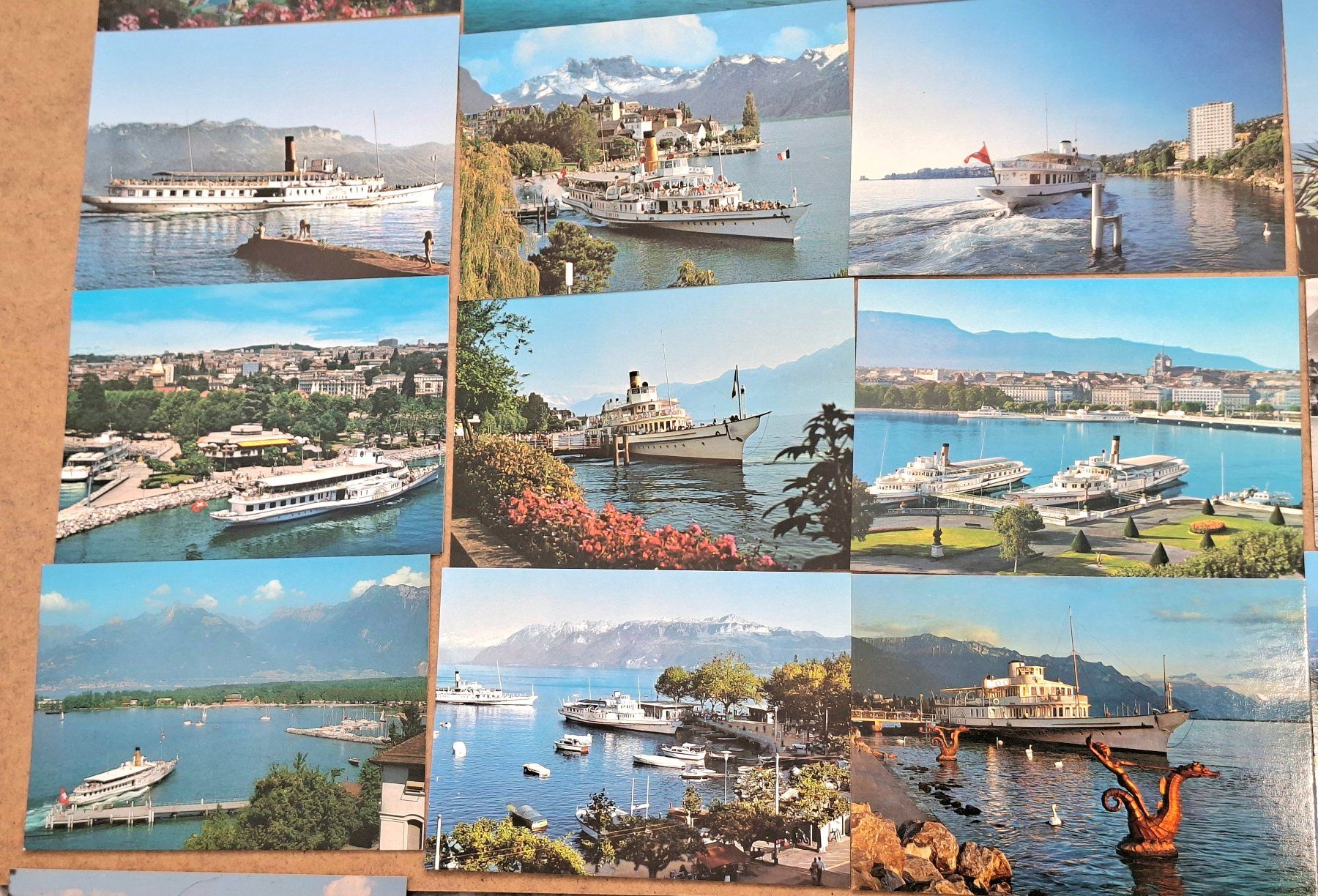 Cartoline postali: 42 Ansichtskarten Schifffahrt CGN Genfersee ungelaufen – Nuovo (secondo la descrizione) da Dietlikon venduto da sparrow10 3