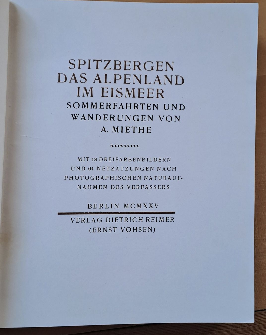 Libri: Adolf Miethe - Spitzbergen - 1925 – Usato da Trogen venduto da Limboo 2
