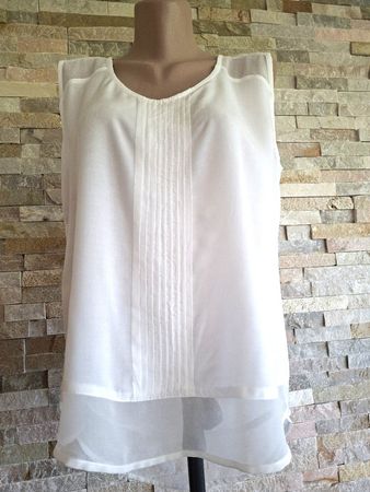 Blouse Sans Manches PROMOD – Plissée & Dentelle – Taille 38