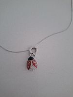 Collana in argento Swarovski con coccinella