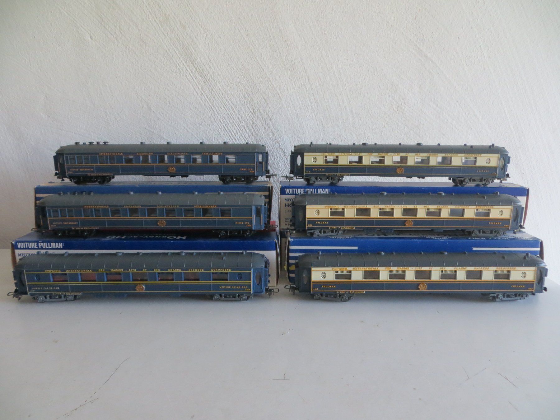 Hornby Modellini di ferrovie: Hornby-Acho H0: Set mit 6 CIWL-Pullmanwagen, in OVP – Usato da St.Gallen venduto da gnumolo