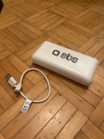 Powerbank SBS weiss mit Ladekabel akzeptabler Zustand