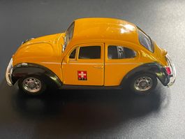 PTT Modellauto VW Käfer Beetle Welly gelb-schwarz Top