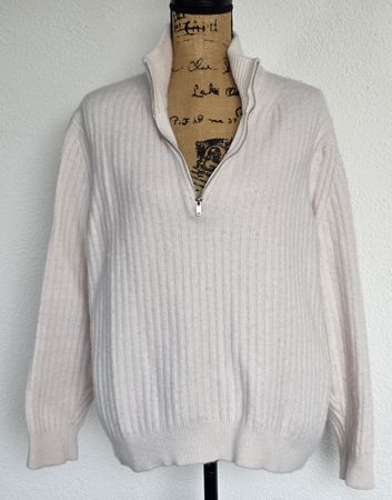 Massimo Dutti Pullover, Wollmischung, Reissverschluss, Top!