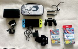 Nintendo Switch Konsole und viel Zubehör