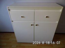 Kommode weiss mit 2 Schubladen und 2 Türen