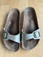 BAYTON Damen Sommer Pantolette goldfarben, Leder Gr 38