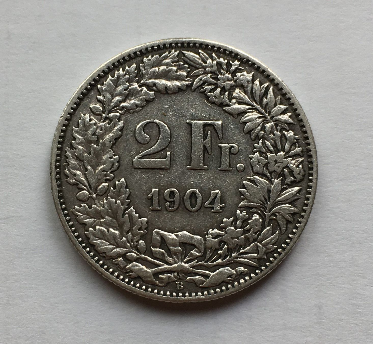 Tutti le monete: 1904 2 Franken -vz – Usato da Kirchberg SG venduto da Zenhad69