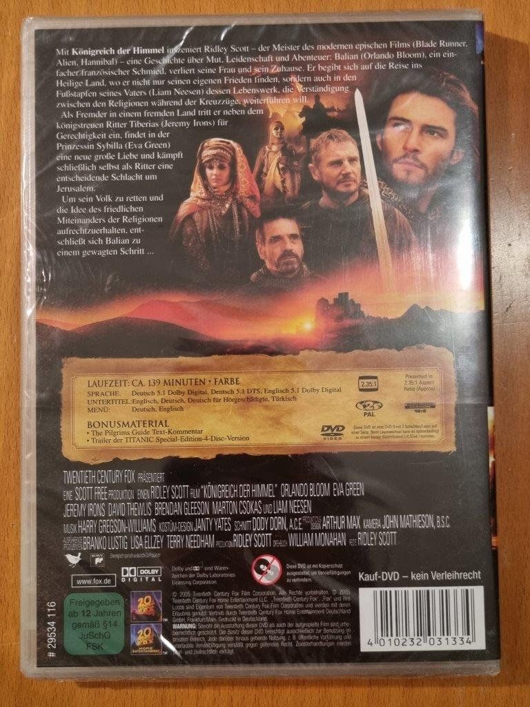 Alle DVDs: DVD: Königreich der Himmel -> NEU – Neu und originalverpackt aus Ehrendingen von Thomas_2 1