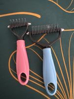 2er Set Tierhaarbürsten Entfilzer pink blau neu