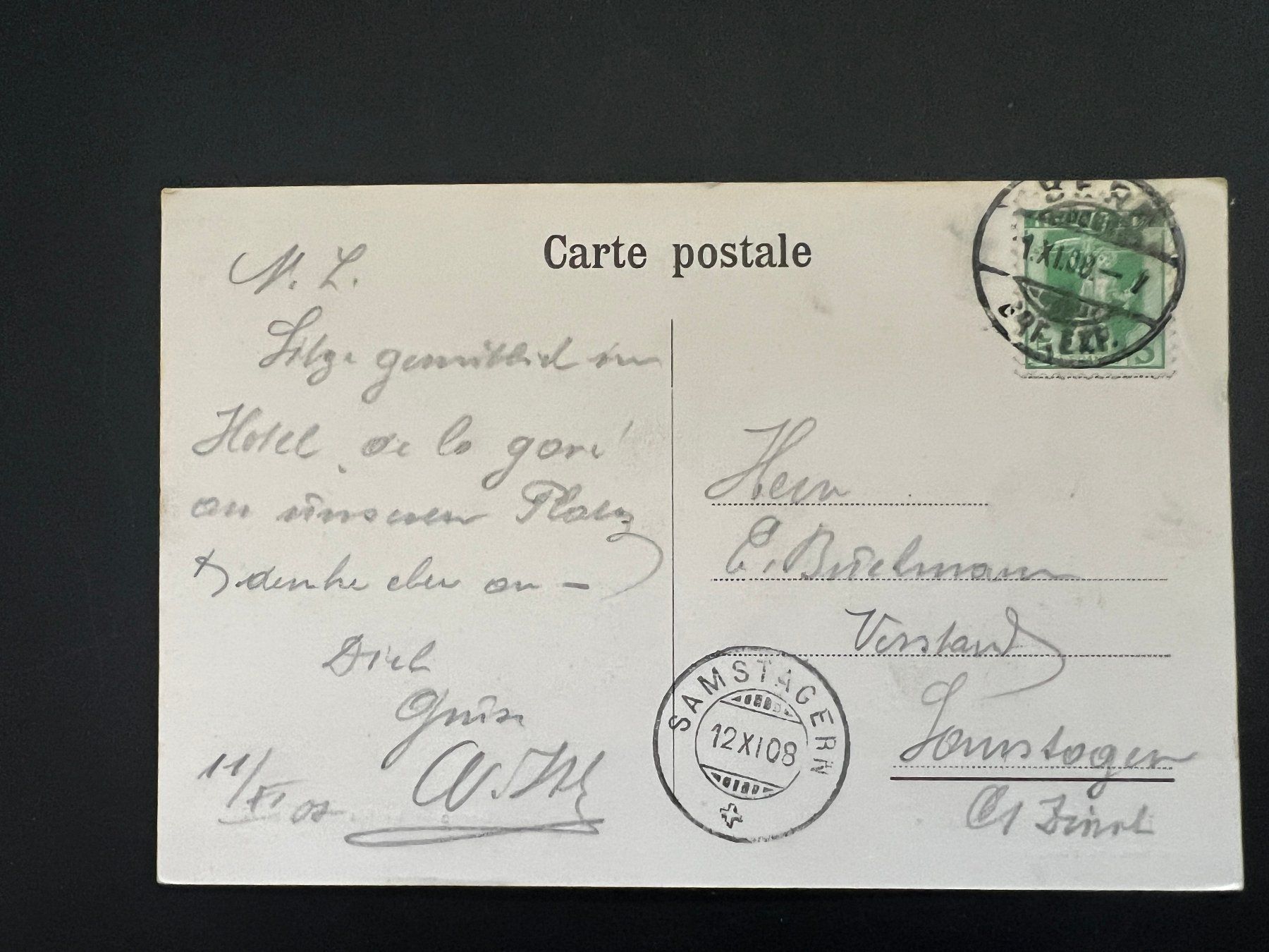 Cartoline postali: AK 1908 Bern Bärengraben    (G386) – Usato da Hinwil venduto da Sidi4 1