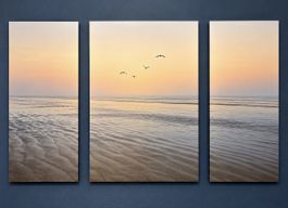Großes 3-teiliges Leinwandbild – Strandmotiv
