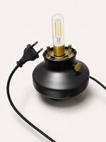 Lampe de table industrielle vintage – noir et doré