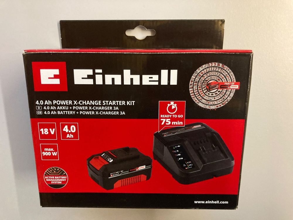 Einhell Power X-Change Starter Kit 4.0Ah (Neu und originalverpackt) in ...