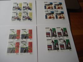 Pro Patria 1999, FDC Satz + 4erblocks, 5 Belege