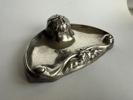 Antikes Jugendstil Tintenfass mit Stiftablage um 1900