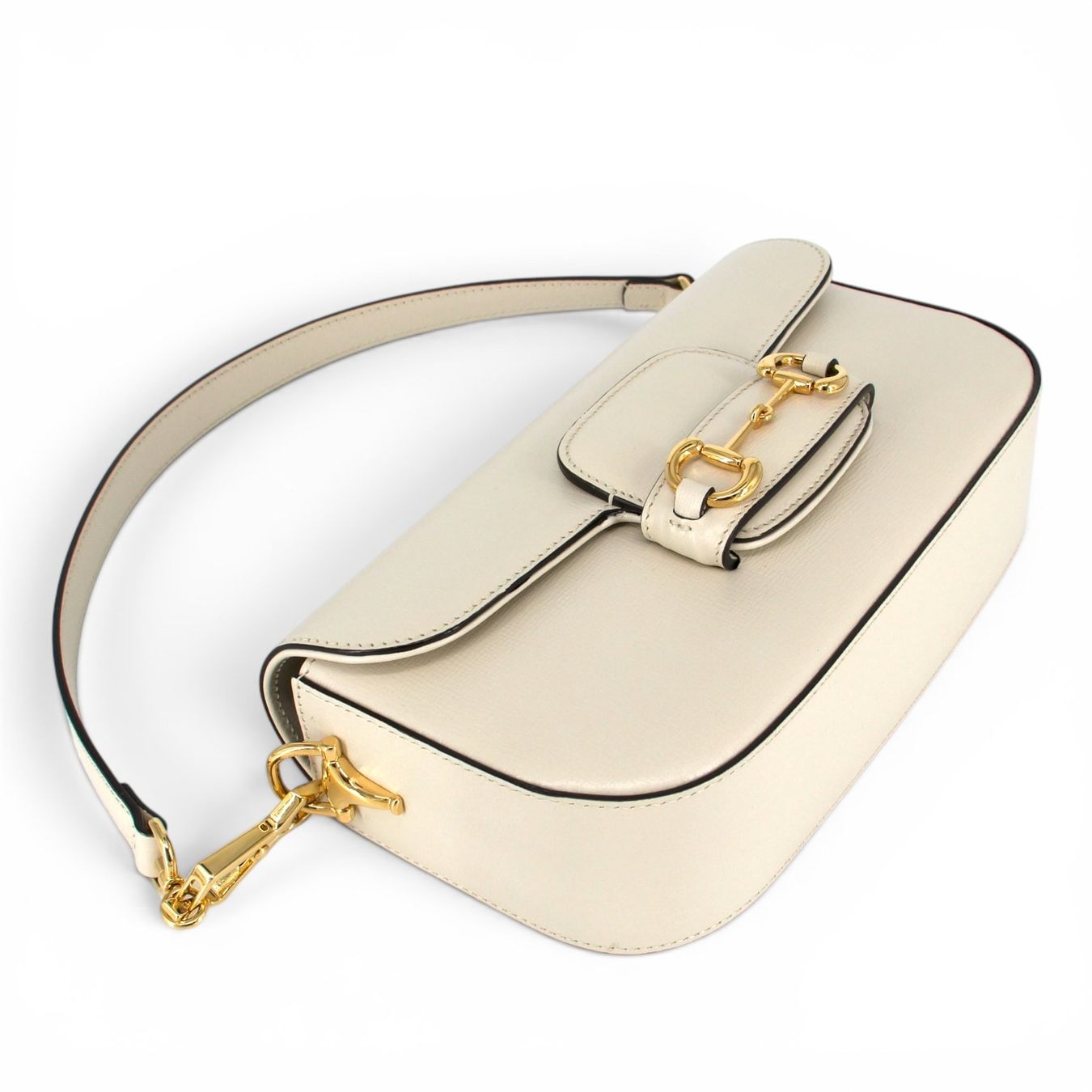 Gucci Borse da donna: Gucci Small Horsebit 1955 crème – Usato da Binningen venduto da Designerlabels 7