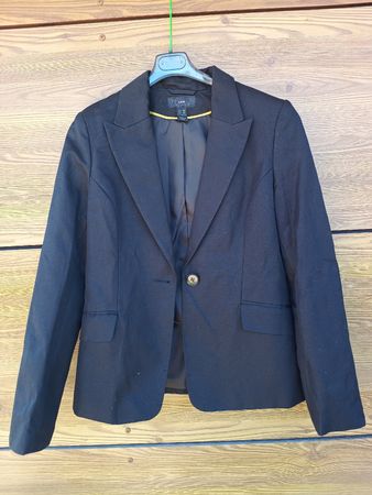 Veste blazer en lin et coton noir H&M taille 40