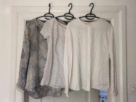 Sammelpaket Seidenblusen Blassrosa Gr. S
