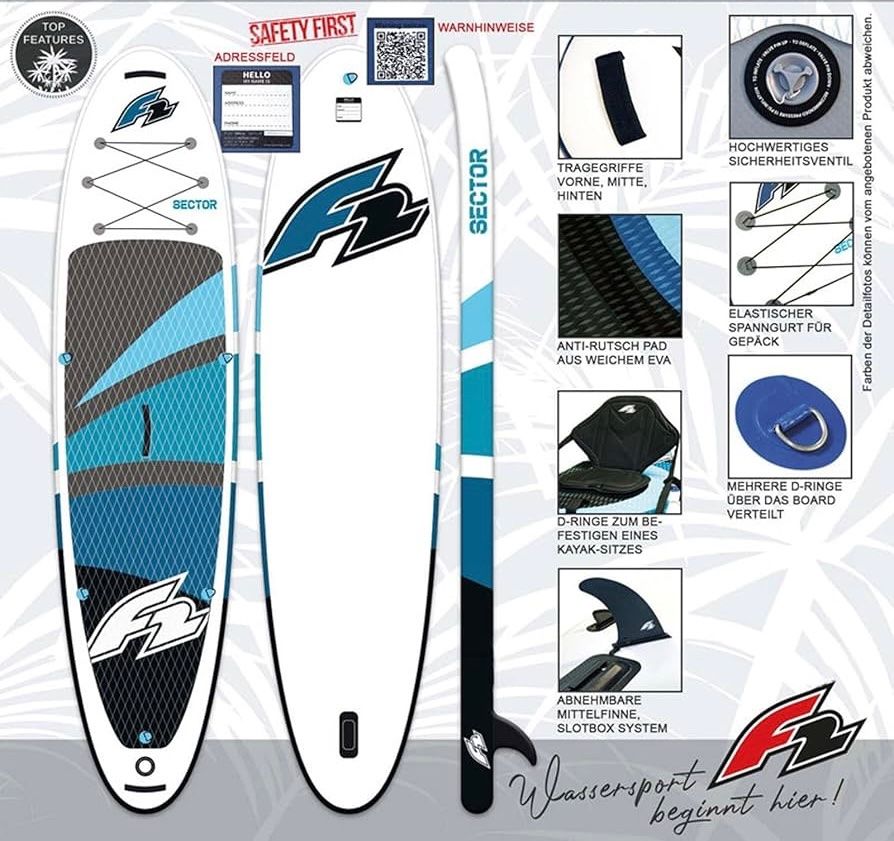 Tavole da surf e di nuoto: F2 SUP Stand Up Paddle Board Sector 10'5'' – Nuovo e nell'imballaggio originale da Ebnat-Kappel venduto da Molton 3