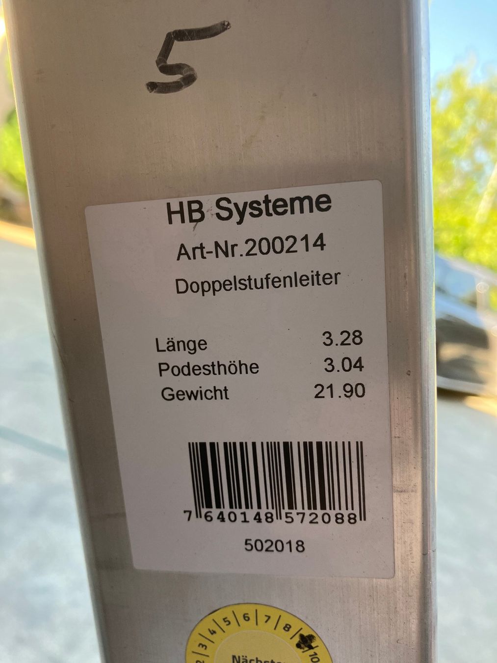 Leitern: HB Systeme Typ 200- Doppelstufenleiter / Bockleiter Alu – Gebraucht aus Obermumpf von  2