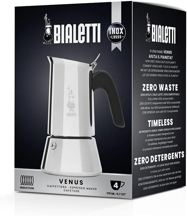 Bialetti Macchine per caffè & Macchine per espresso: Bialetti - New Venus Induction,4 Tassen, Silber – Nuovo e nell'imballaggio originale da Oberentfelden venduto da abz_l7vm 2