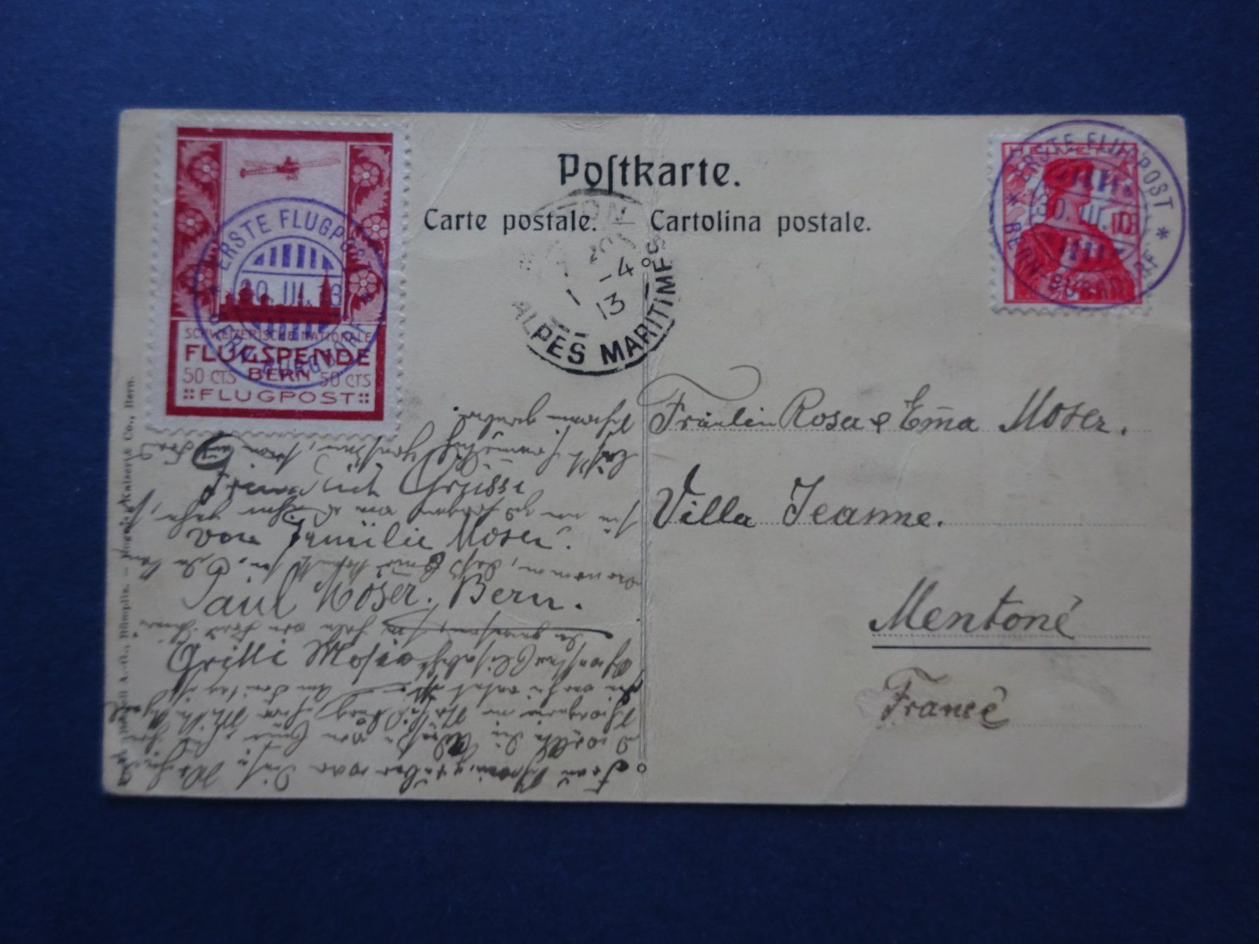 Alle Briefmarken: 1913 Vorläufer III Bern glasklar gestempelt – Gebraucht aus Appenzell-Steinegg von adi1975 5