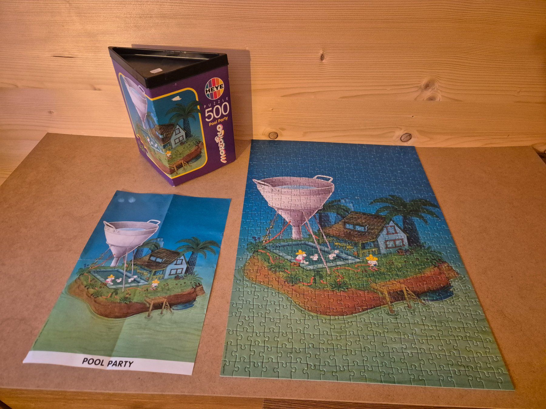 Heye Puzzle: Mordillo Puzzle "Pool Party" 500 Teile – Usato da Wernetshausen venduto da cmmj2022