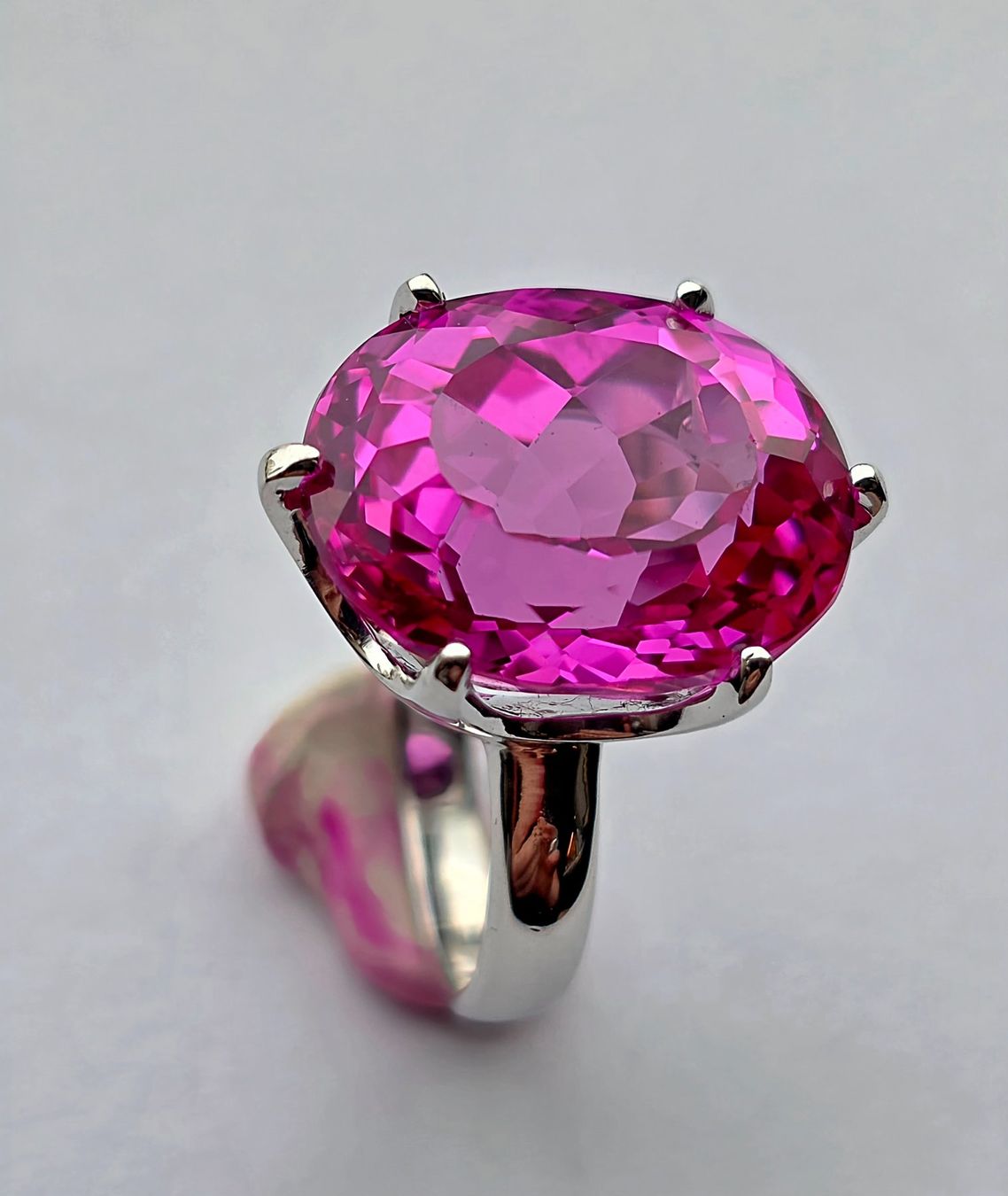 Anelli: Fingerring Solitaire rosa Topas – Nuovo (secondo la descrizione) da Zürich venduto da Benedikt21 7