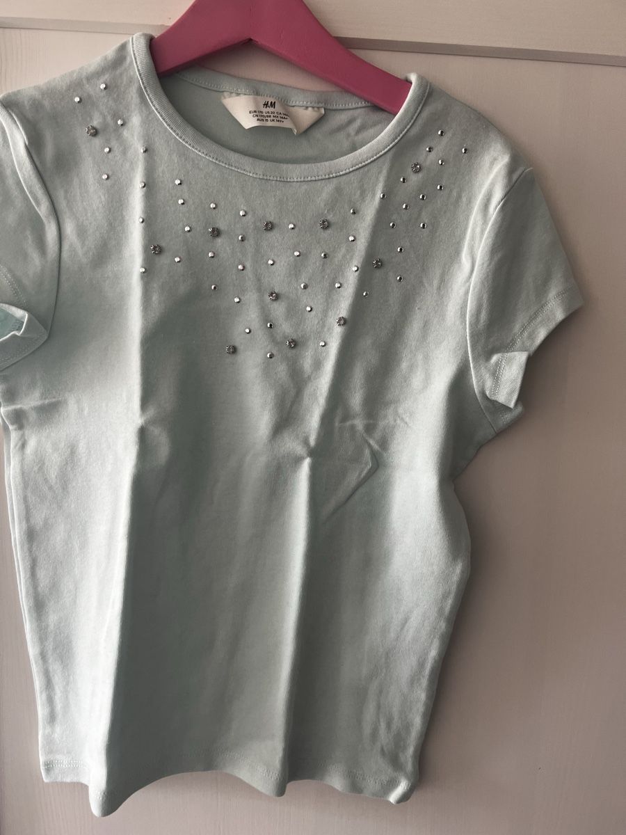 H&M Camicette, T-shirt & Top: H&m Top Hellblau Gr.170 neuwertig – Nuovo (secondo la descrizione) da Bottighofen venduto da fritz-81